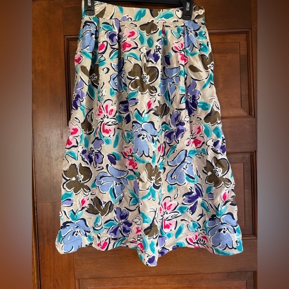 Vintage Dresses & Skirts - Vintage Danielle B Floral Midi Skirt 🌸